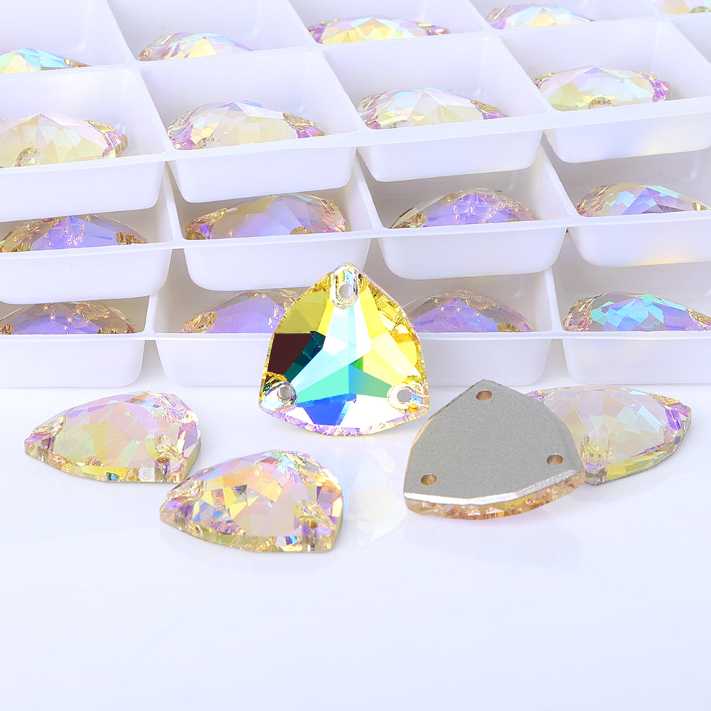 Paradise Shine Trilliant Forma Rhinestones de costura de vidrio de alta calidad