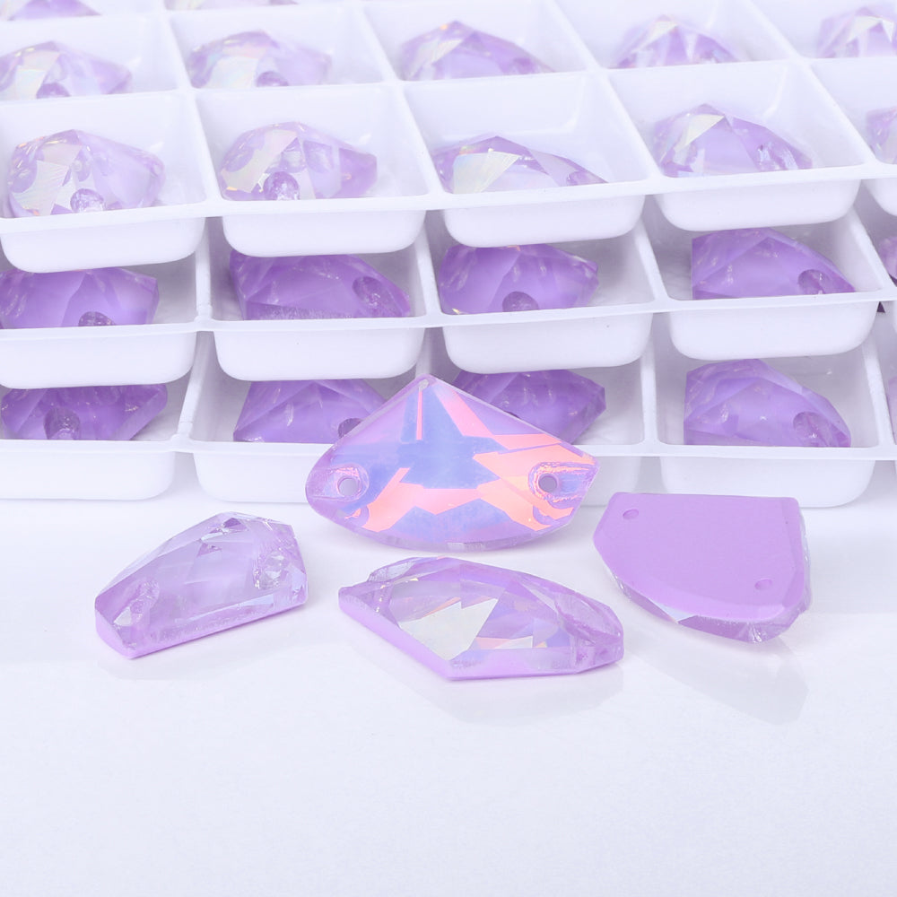 Lavender AM Galactic Shape High Quality Glass Sew-on Rhinestones WholesaleRhinestone
