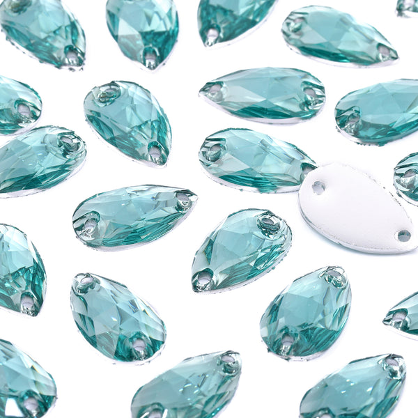 Drop Aquamarine Resin Sew-on Rhinestones For Dance Costume WholesaleRhinestone