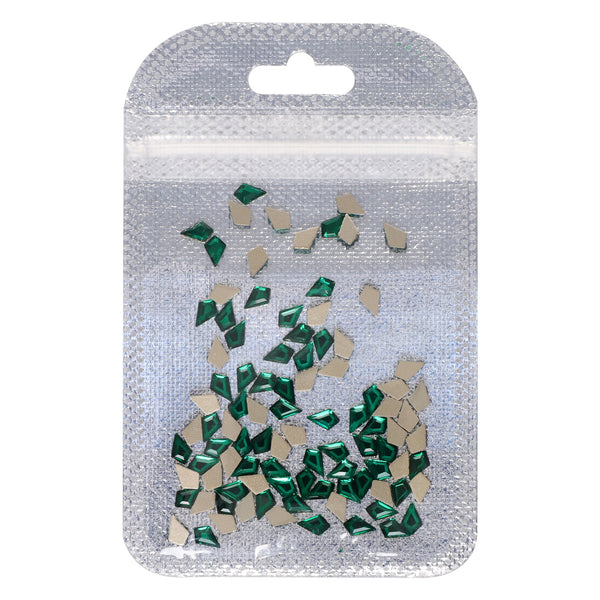 Arrow Shape Dark Green Flat Back Fancy Rhinestones WholesaleRhinestone