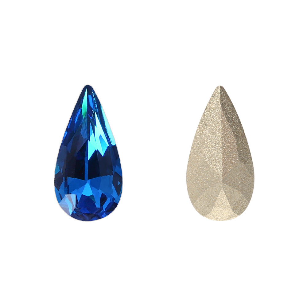 Indicolite Teardrop Shape High Quality Glass Pointed Back Fancy Rhinestones WholesaleRhinestone Main image
