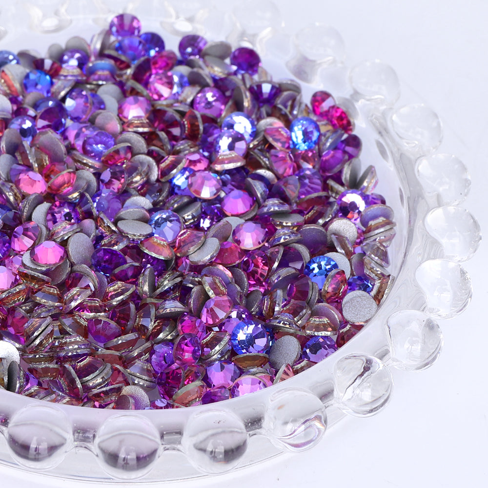Dream Lavender Glass Flat Back Rhinestones Silver Back WholesaleRhinestone