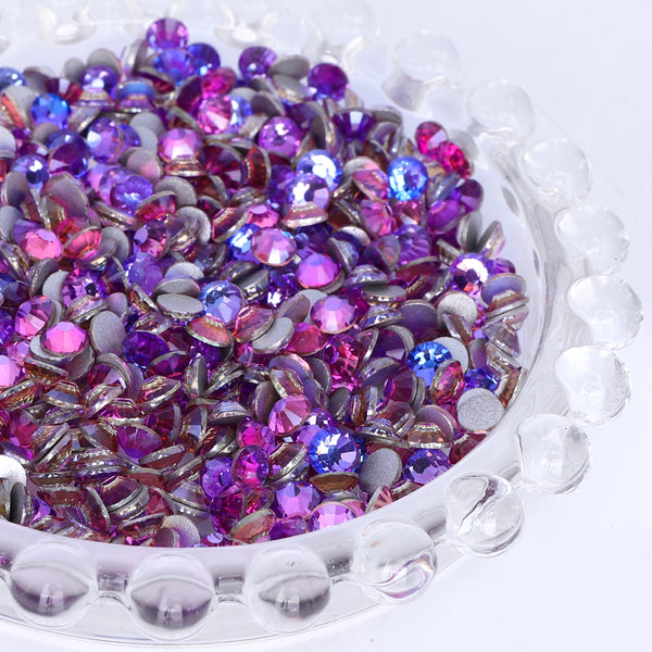 Dream Lavender Glass Flat Back Rhinestones Silver Back WholesaleRhinestone
