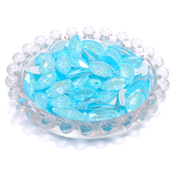 Electric Neon Aquamarine Navette Shape High Quality Glass Sew-on Rhinestones WholesaleRhinestone