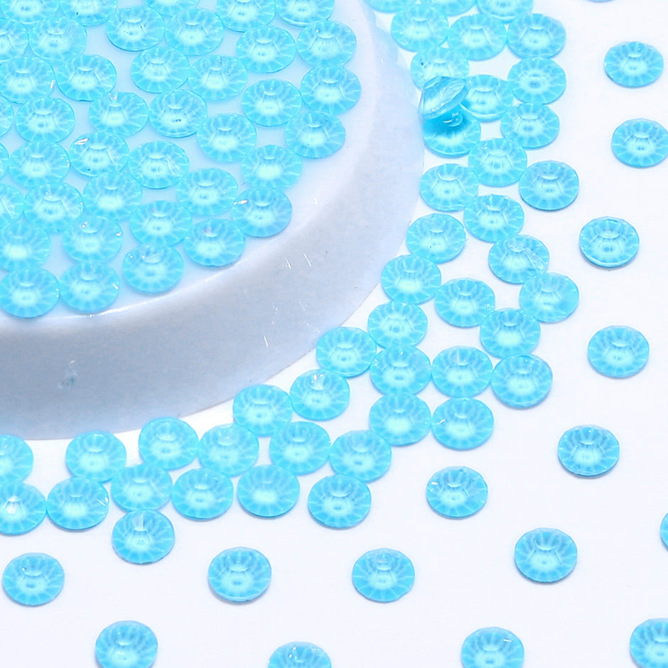 Neon Ice Blue Glass FlatBack Neon Rhinestones WholesaleRhinestone