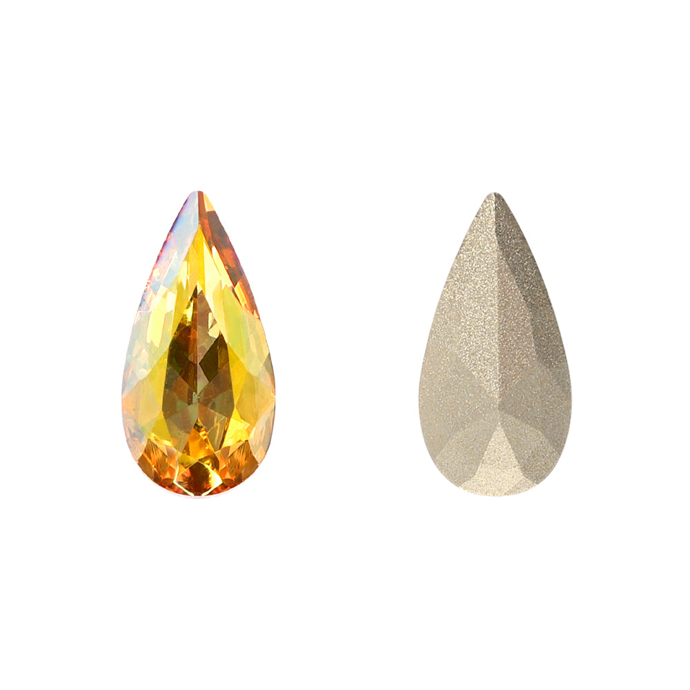 Metallic Sunshine Teardrop Shape High Quality Glass Pointed Back Fancy Rhinestones WholesaleRhinestone Главное изображение товара