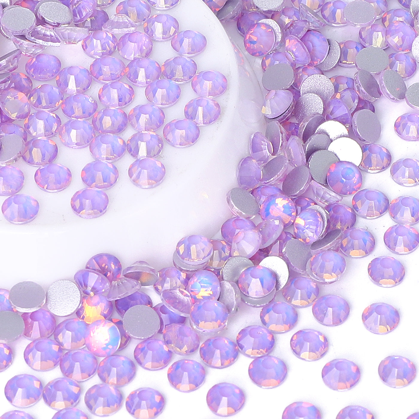 Lampeggiante vetro a viola flatback Sinestones Back argento Immagine secondaria del prodotto