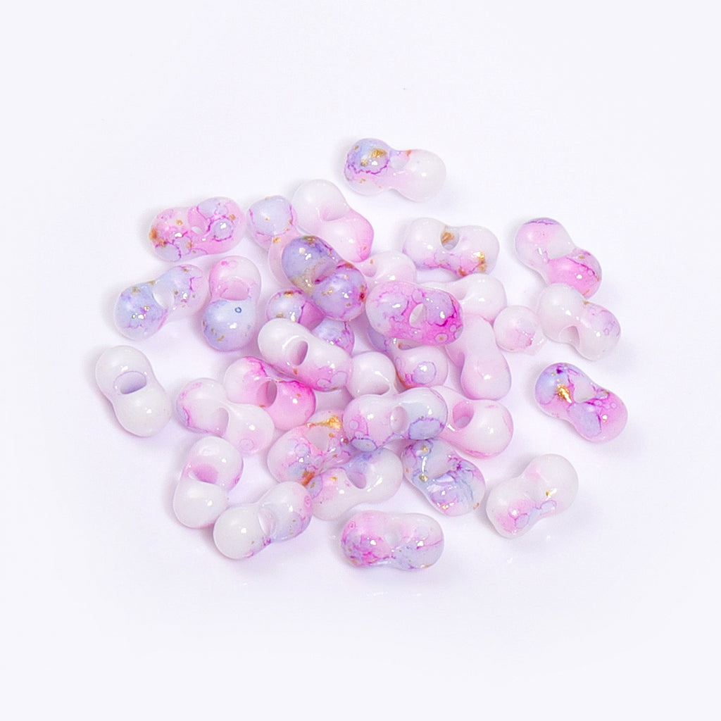 RNB010 Rainbow Effect Peanut Beads Shape Glass Seed Beads WholesaleRhinestone