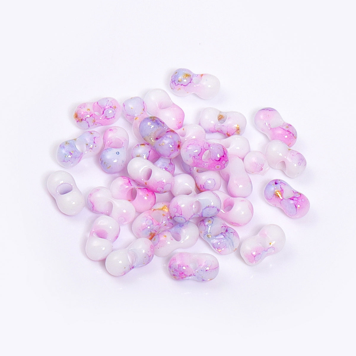 RNB010 Rainbow Effect Peanut Beads Shape Glass Seed Beads WholesaleRhinestone