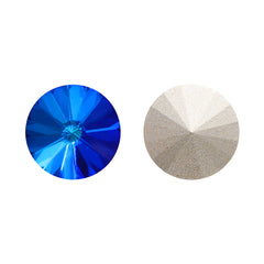 Bermuda Blue Rivoli Shape High Quality Glass Pointed Back Fancy Rhinestones