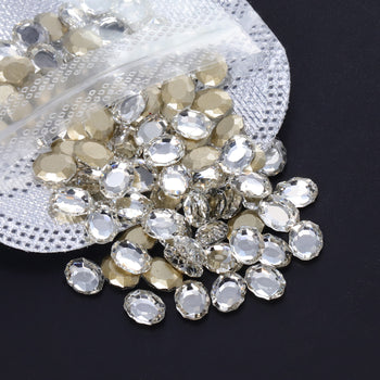 Crystal Magic Mirror Shape Pointed Back Fancy Rhinestones For Nail Art