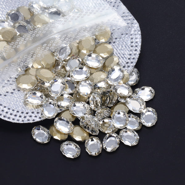 Crystal Magic Mirror Shape Pointed Back Fancy Rhinestones For Nail Art