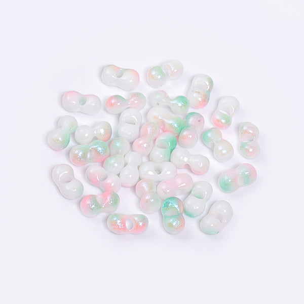 RNB011 Rainbow Effect Peanut Beads Shape Glass Seed Beads WholesaleRhinestone
