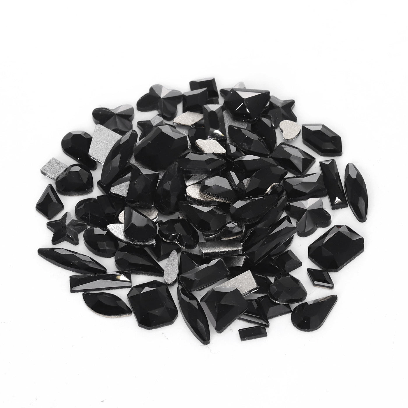 Mixed Shapes Black Flat Back Fancy Rhinestones For Nail Art WholesaleRhinestone