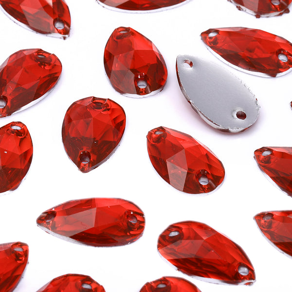 Drop Light Siam Resin Sew-on Rhinestones For Dance Costume WholesaleRhinestone