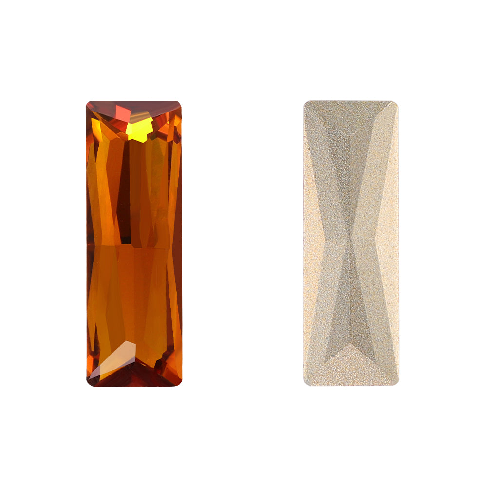 Tangerine Princess Baguette Shape High Quality Glass Pointed Back Fancy Rhinestones WholesaleRhinestone Main image