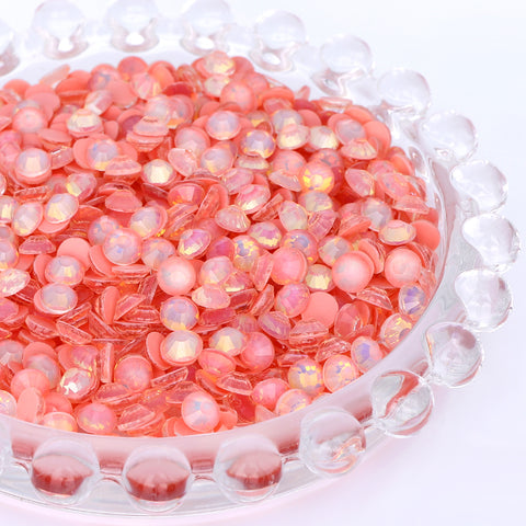 Mocha Opal Coral Reef Glass Flat Back Rhinestones