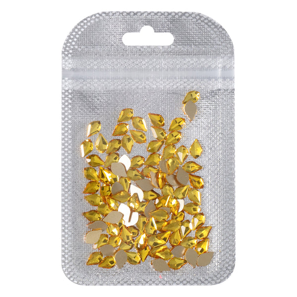 Maple leaves Shape Citrine Flat Back Fancy Rhinestones WholesaleRhinestone