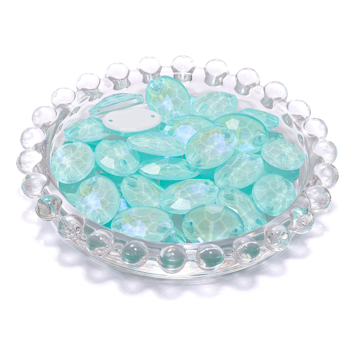 Electric Neon Light Azore Oval Shape High Quality Glass Sew-on Rhinestones WholesaleRhinestone