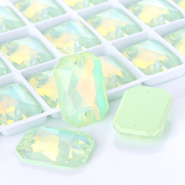 Light Azore AM Octagon Shape High Quality Glass Sew-on Rhinestones WholesaleRhinestone