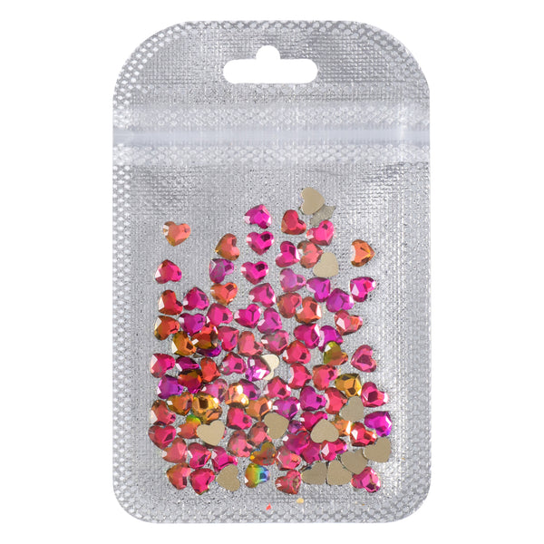 Heart Shape Rainbow Flat Back Fancy Rhinestones WholesaleRhinestone