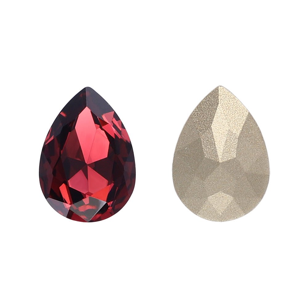 Burgundy Pear Shape High Quality Glass Pointed Back Fancy Rhinestones WholesaleRhinestone 메인 이미지