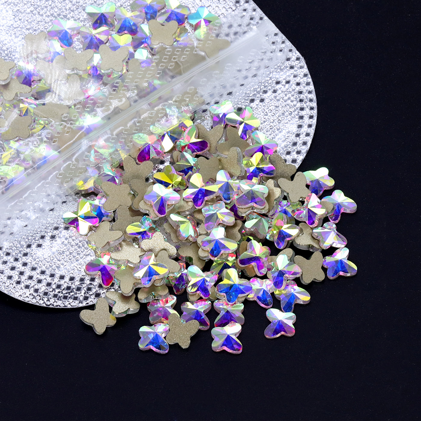 Butterfly Shape Crystal AB Flat Back Fancy Rhinestones WholesaleRhinestone
