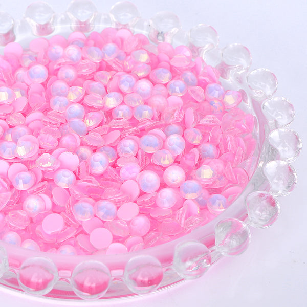 Mocha Opal Lt Pink Glass Flat Back Rhinestones WholesaleRhinestone