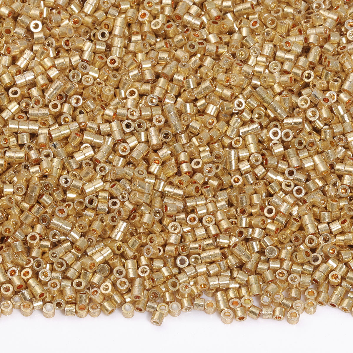 Metallic Yellow Luster Color Hight Quality Glass Cylinder Seed Beads 1.6 MM Size JS3010 WholesaleRhinestone