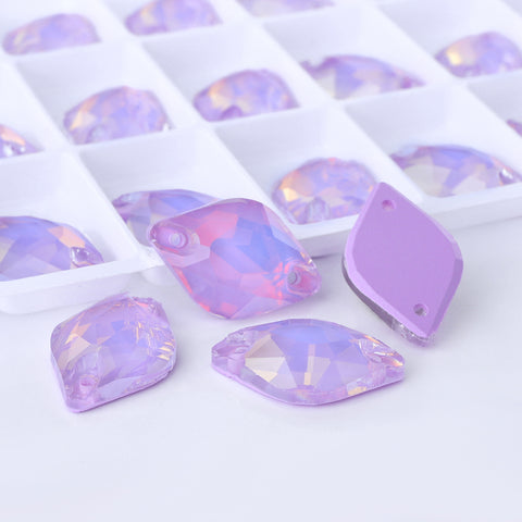 Lavender AM Lemon Shape High Quality Glass Sew-on Rhinestones