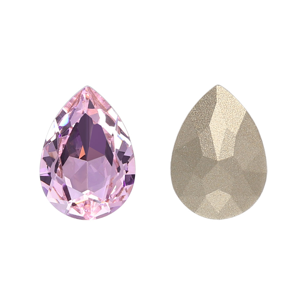 Light Rose Pear Shape High Quality Glass Pointed Back Fancy Rhinestones WholesaleRhinestone 메인 이미지