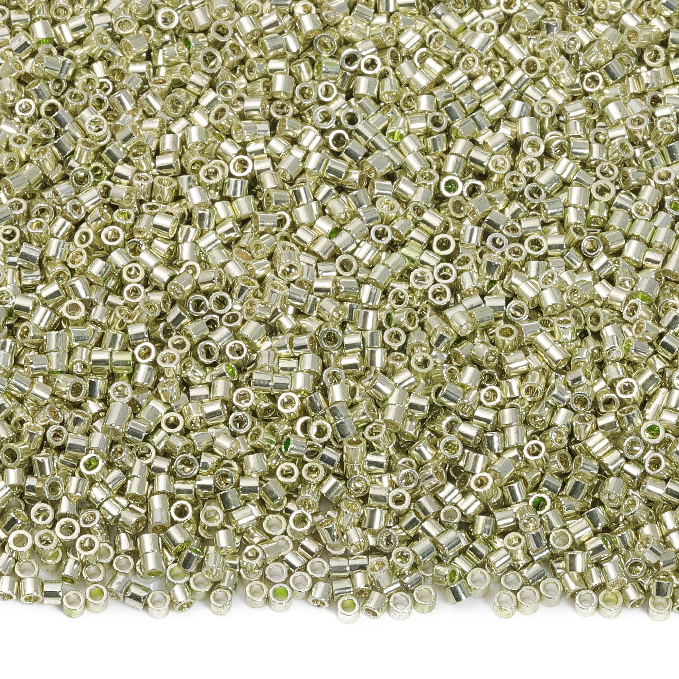 Metallic Chartreuse Luster Color Hight Quality Glass Cylinder Seed Beads 1.6 MM Size JS3009 WholesaleRhinestone メイン画像