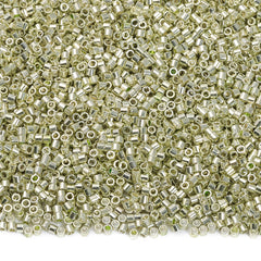 Metallic Chartreuse Luster Color Hight Quality Glass Cylinder Seed Beads 1.6 MM Size JS3009