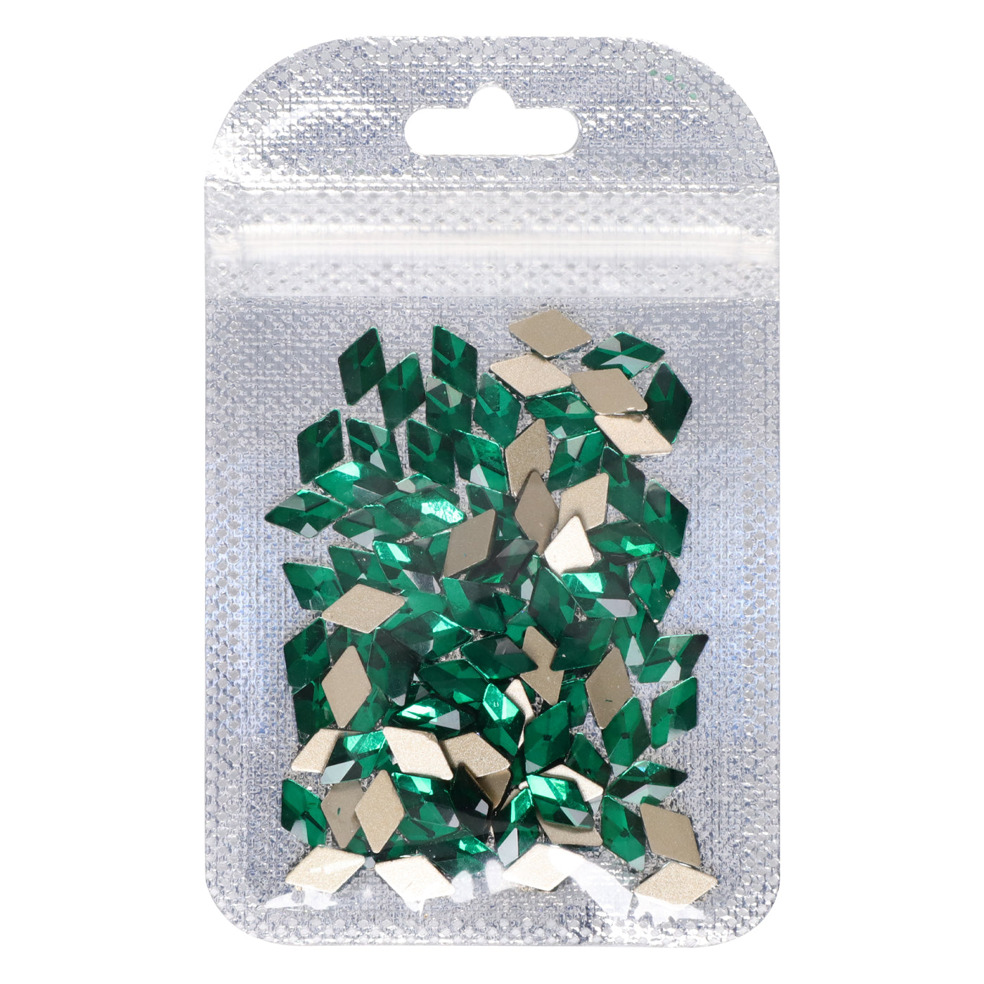Rhombus Shape Dark Green Flat Back Fancy Rhinestones WholesaleRhinestone