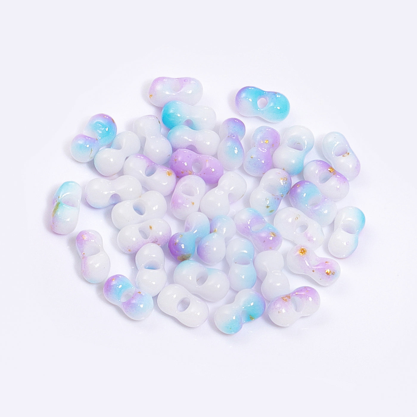 RNB008 Rainbow Effect Peanut Beads Shape Glass Seed Beads WholesaleRhinestone