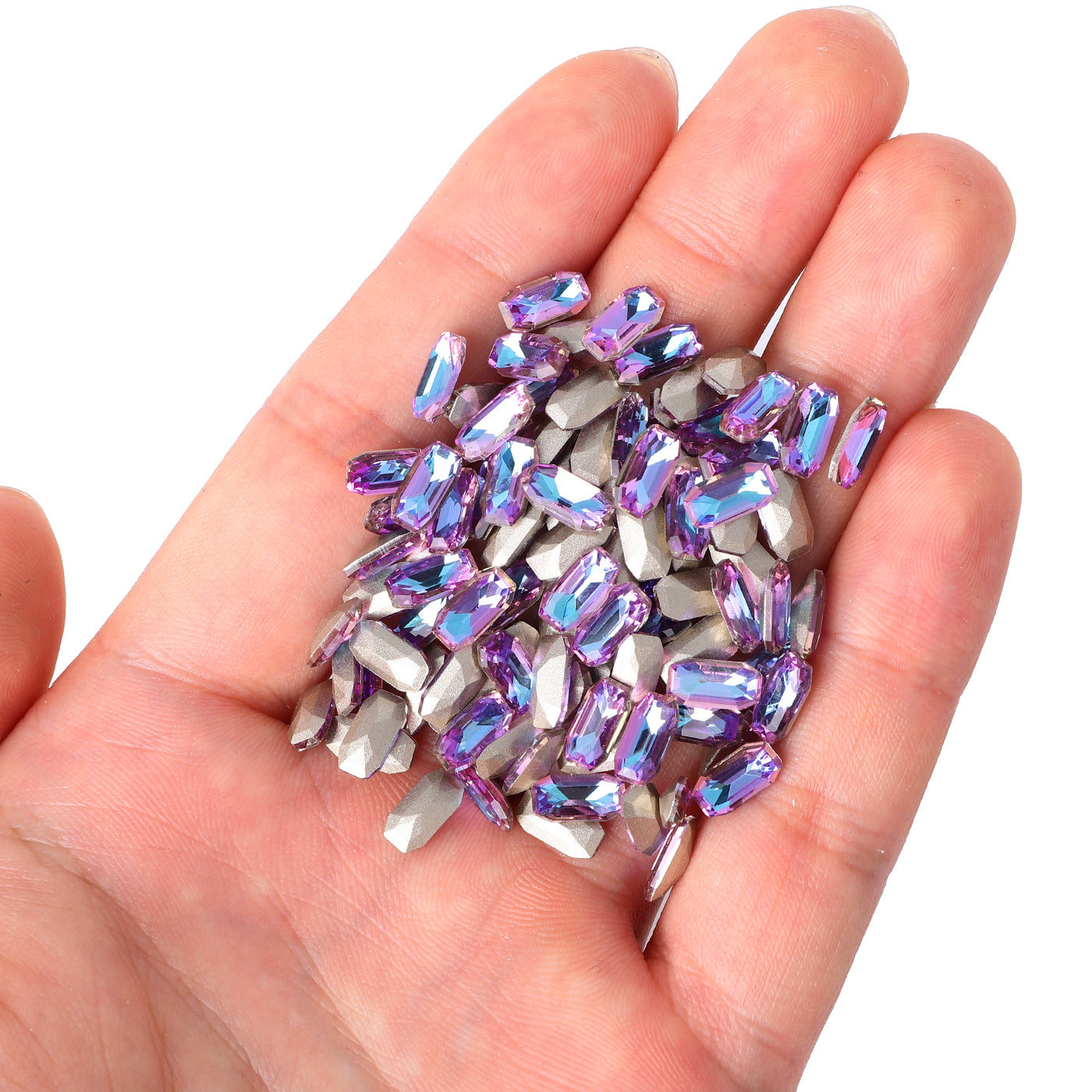 Vitrail Light Elongated Imperial Shape Glass Pointed Back Fancy Rhinestones Secondary image