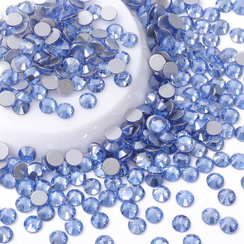 Star Light Blue Glass FlatBack Rhinestones Silver Back WholesaleRhinestone