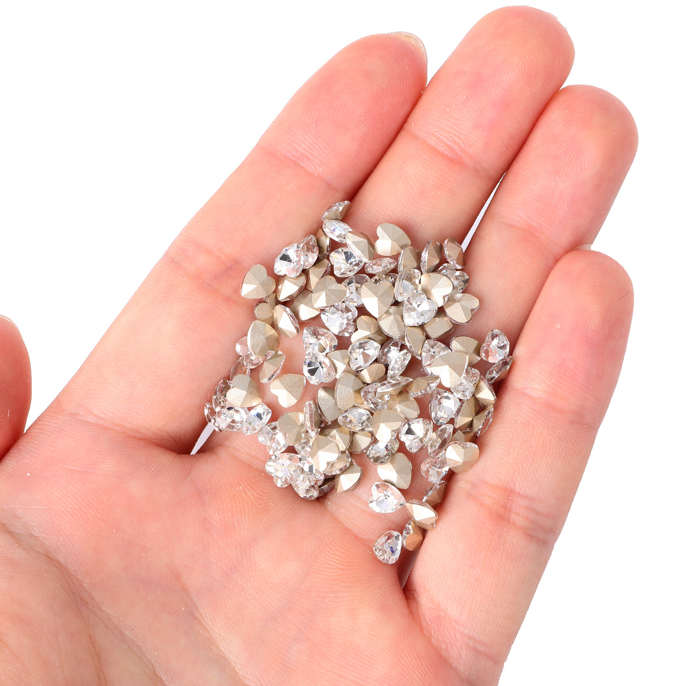 Krystallhjerteform glass spiss tilbake fancy rhinestones Secondary image