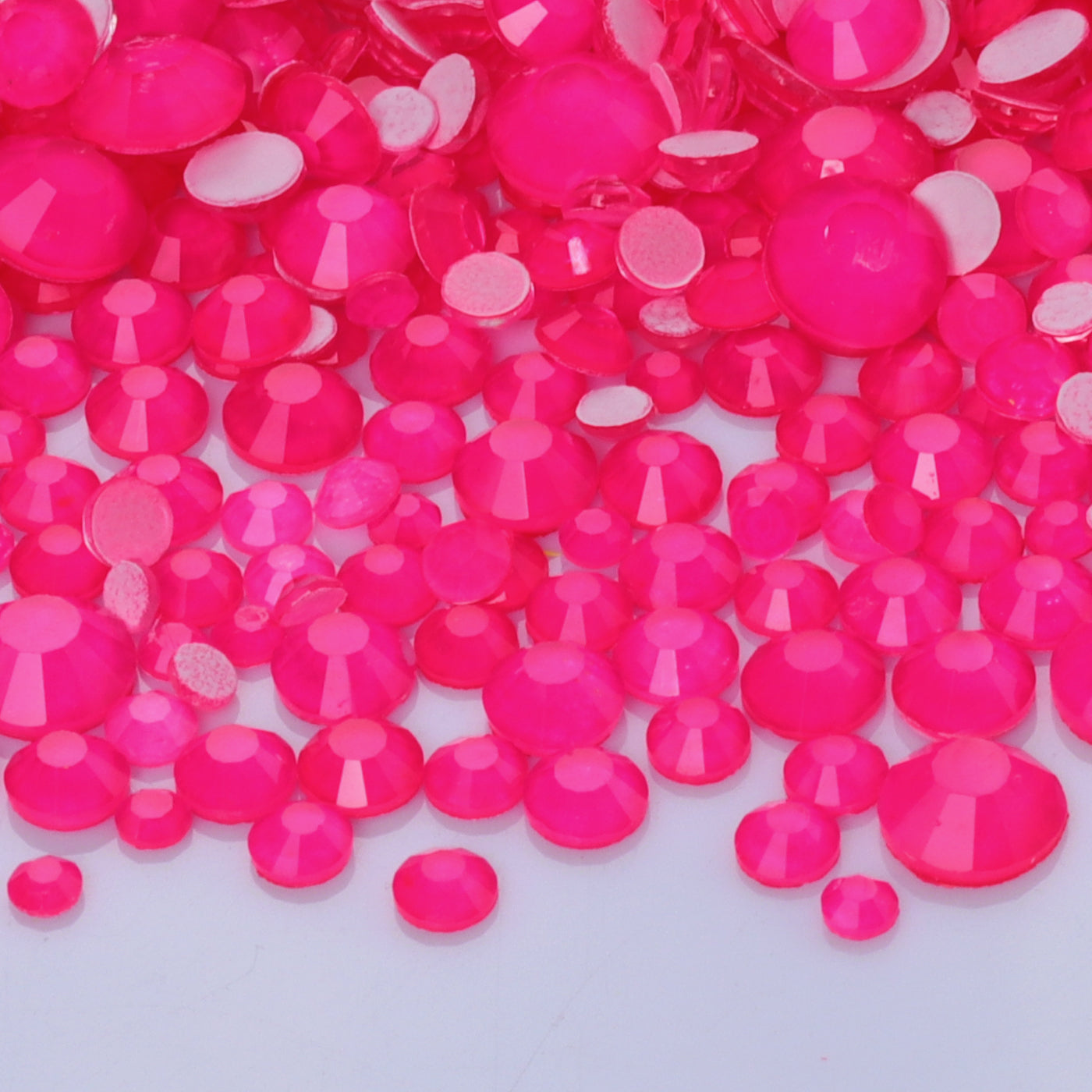 Mixed Sizes Pink FlatBack Neon Rhinestones For Nail Art WholesaleRhinestone Главное изображение товара