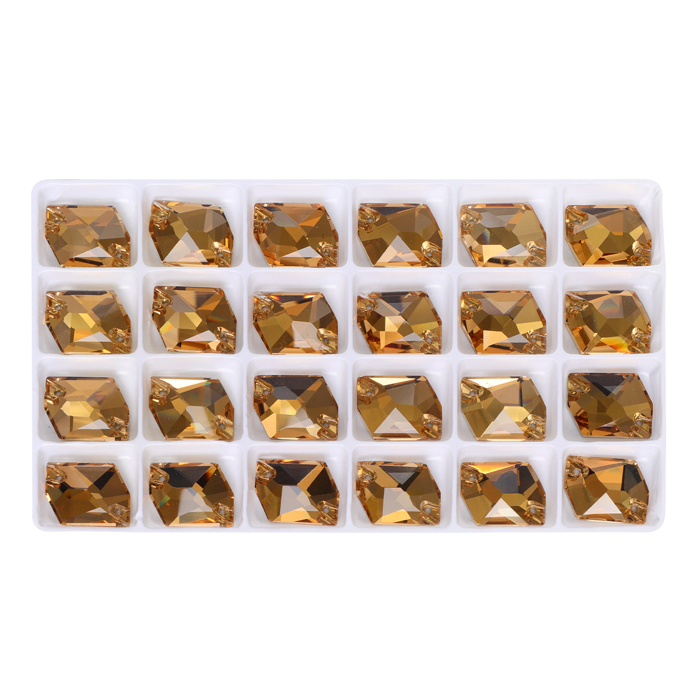 Light Smoked Topaz Cosmic Shape High Quality Glass Sew-on Rhinestones