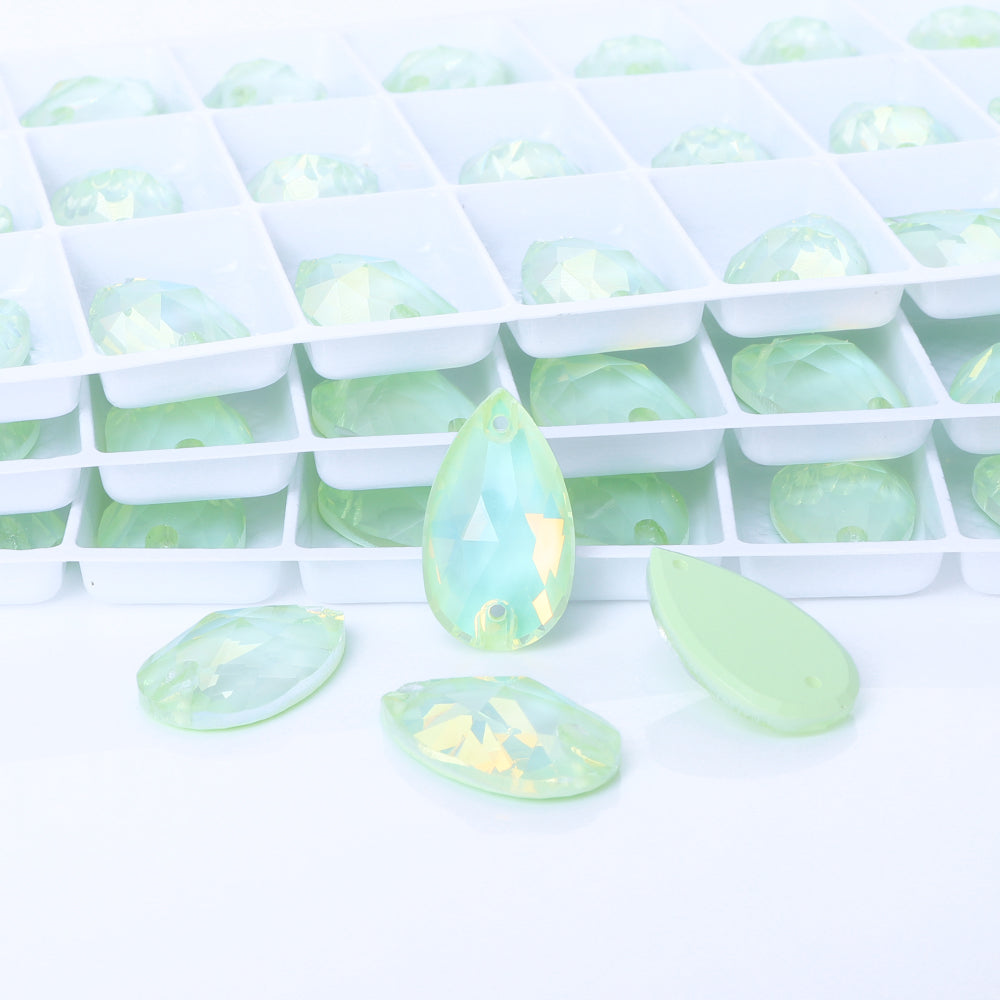 Light Azore AM Drop Shape High Quality Glass Sew-on Rhinestones WholesaleRhinestone