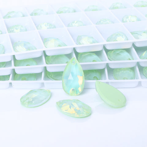 Light Azore AM Drop Shape High Quality Glass Sew-on Rhinestones