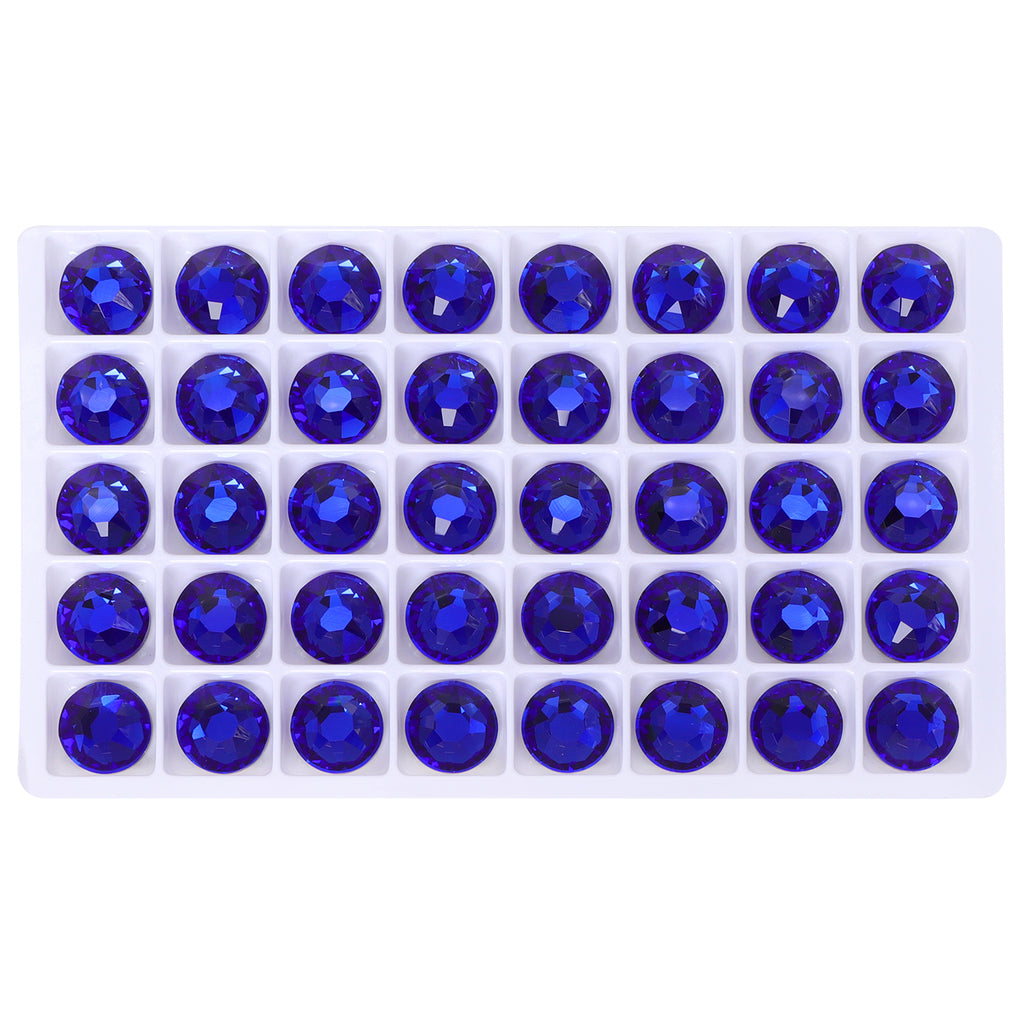 Sapphire XIRIUS Round Shape High Quality Glass Beveled Flat Back Rhinestones WholesaleRhinestone