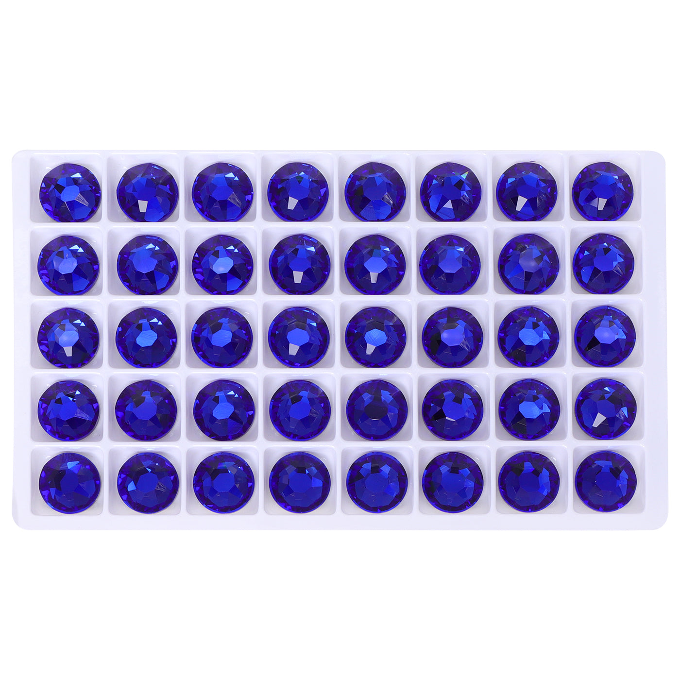 Sapphire XIRIUS Round Shape High Quality Glass Beveled Flat Back Rhinestones WholesaleRhinestone