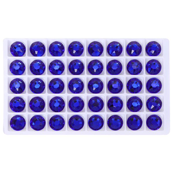 Sapphire XIRIUS Round Shape High Quality Glass Beveled Flat Back Rhinestones WholesaleRhinestone