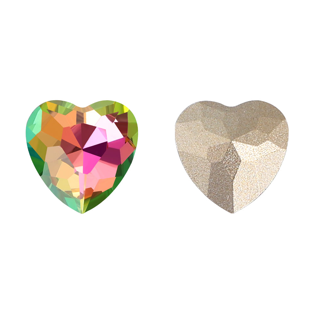 Vitrail Rose Heart Shape High Quality Glass Pointed Back Fancy Rhinestones WholesaleRhinestone Main image