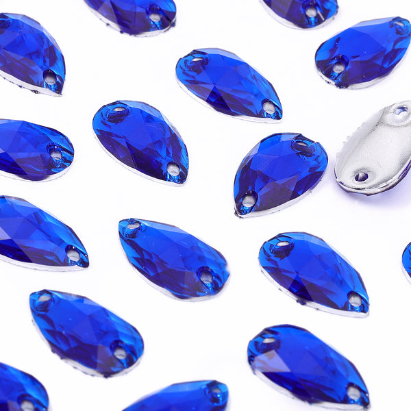 Drop Sapphire Resin Sew-on Rhinestones For Dance Costume WholesaleRhinestone