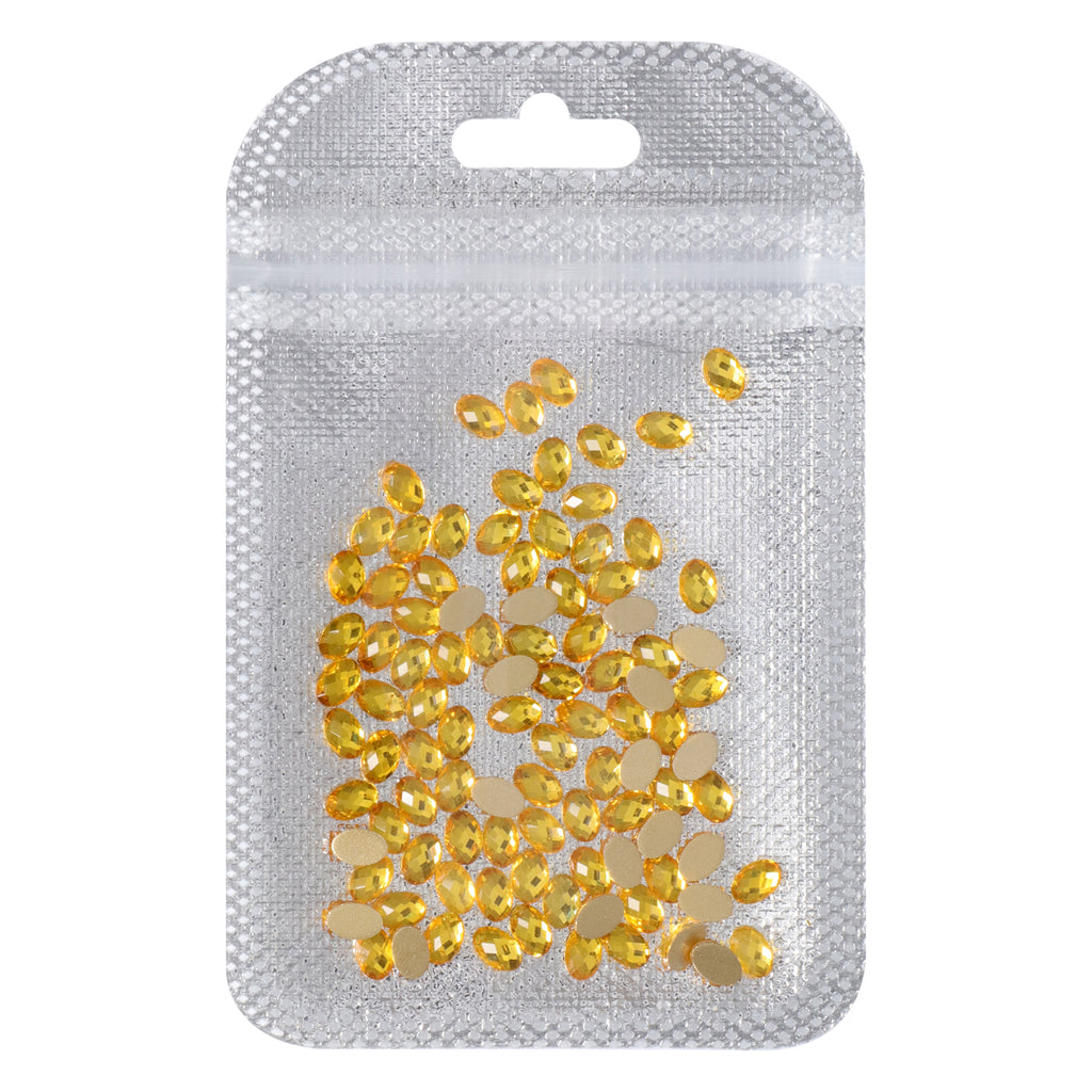 Oval Shape Citrine Flat Back Fancy Rhinestones WholesaleRhinestone