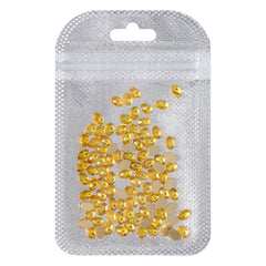 Oval Shape Citrine Flat Back Fancy Rhinestones