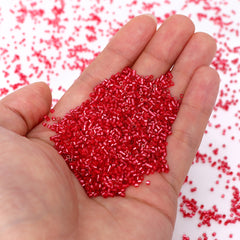 Transparent Silver-lined Red Color Hight Quality Glass Cylinder Seed Beads 1.6 MM Size GY2010